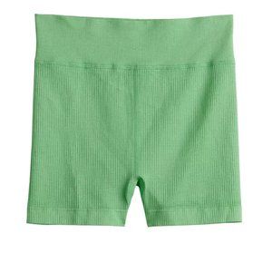 Seamless Shortie Biker Shorts Green XS